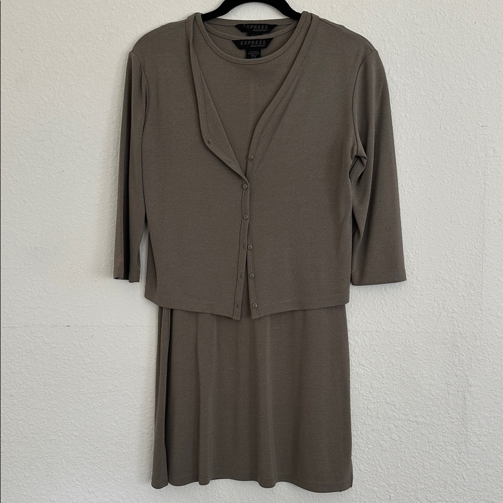 Vintage Express Taupe Two-Piece Set